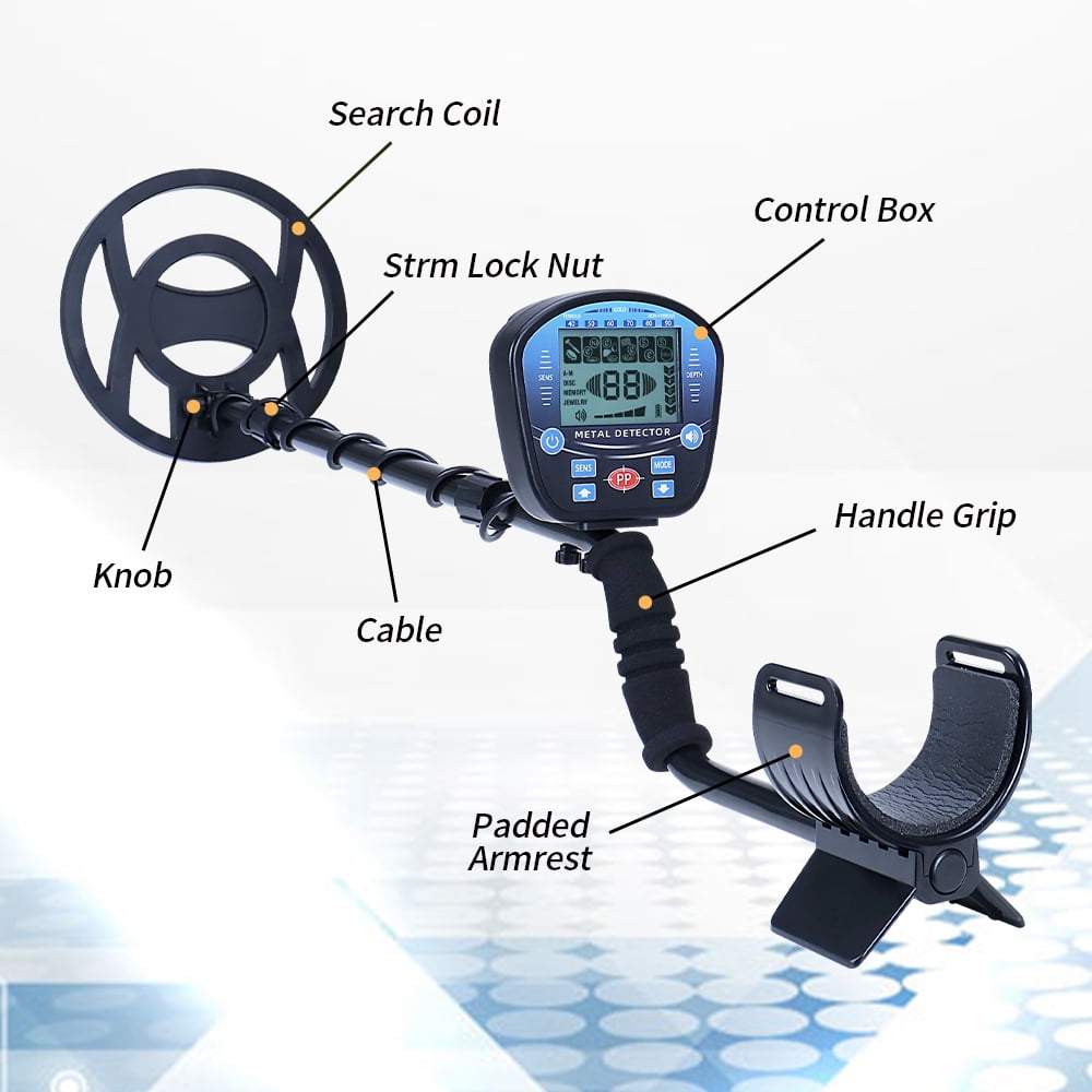 Fovendi 10" Metal Detector for Adults Waterproof-Professional Higher Accuracy Metal Finder with LCD Display & 5 Mode, 3 Audio Tone Gold Detector for Gift