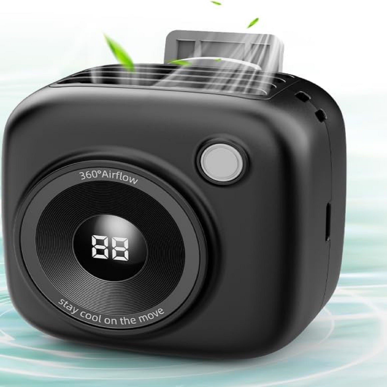 Fovendi Portable Neck Fan, Mini Personal Fan with Cute Camera Design for Gift Girls Woman Travel Outdoor