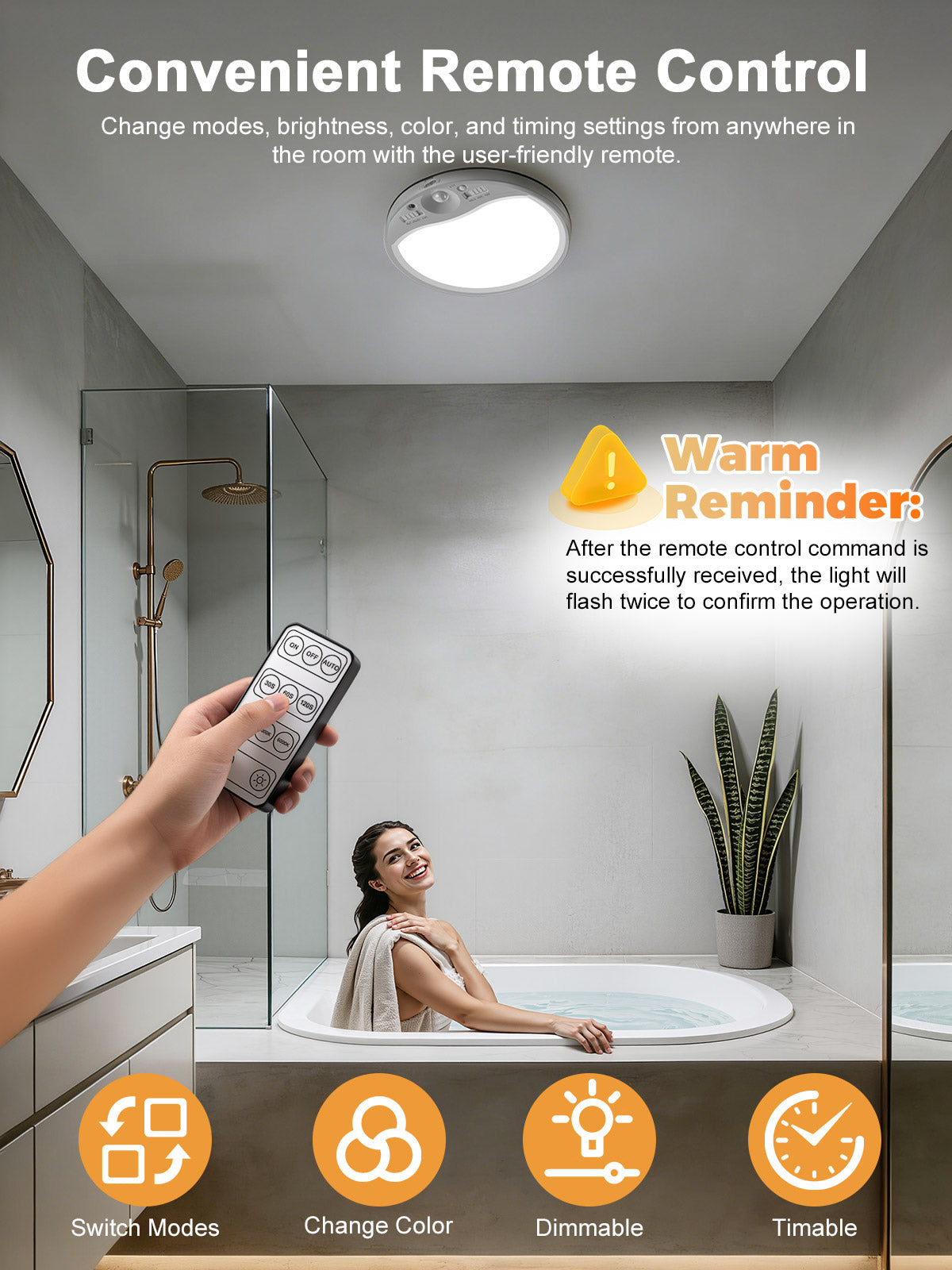Yannovus 8000mAh Motion Sensor Ceiling Light Indoor with Remote, 3-Color Magnetic Battery Operated Lights, 7'' Super Slim Ceiling Light Adjustable Motion Timer 30s/60s/120s for Closet Shower (2Pack)