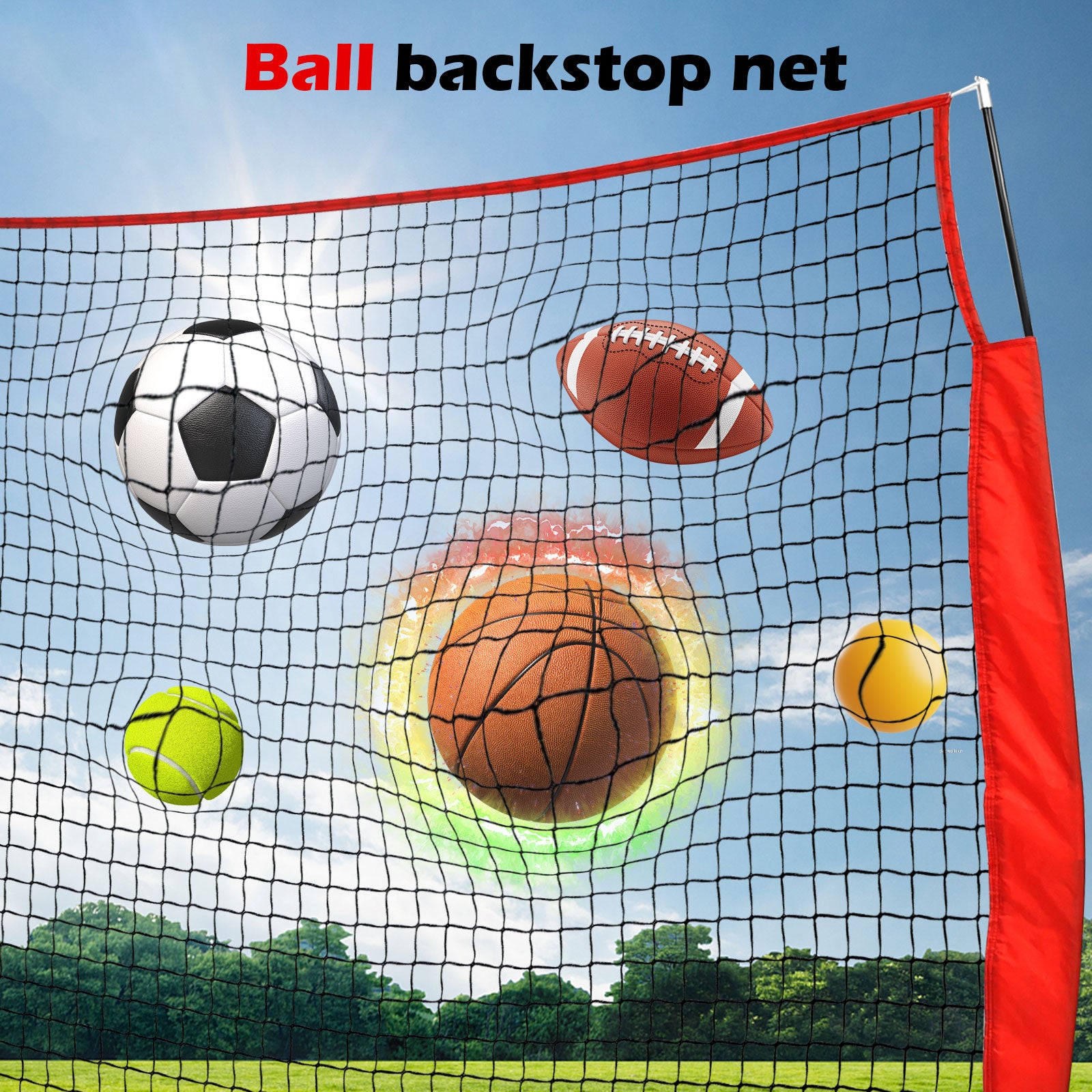 Amiluo 10ft X 16ft Baseball Net for Hitting and Pitching, Softball Training Equipment with Carry Bag, Net for Backyard Batting Practice