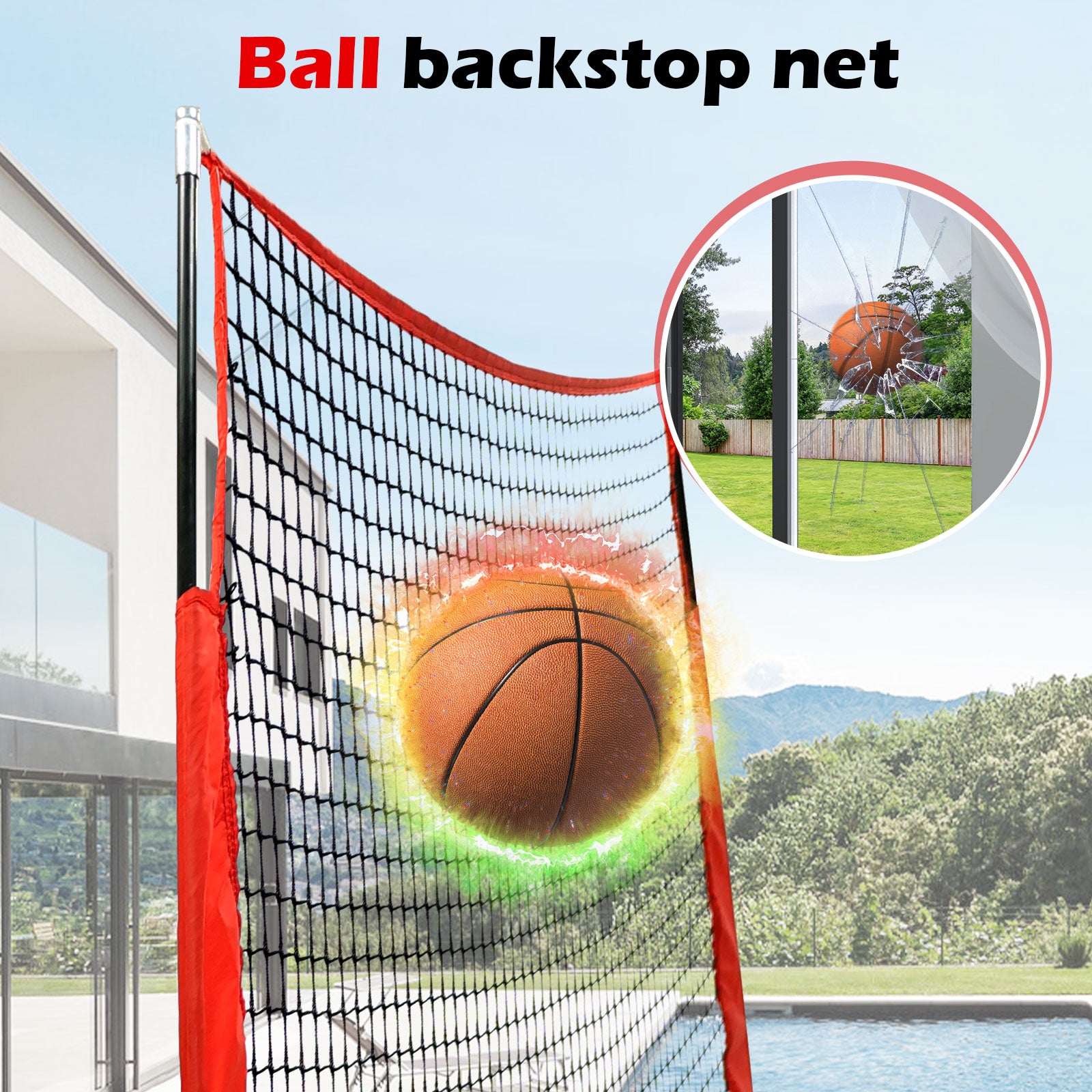 Amiluo 10ft X 20ft Baseball Net for Hitting and Pitching, Softball Training Equipment with Carry Bag, Net for Backyard Batting Practice