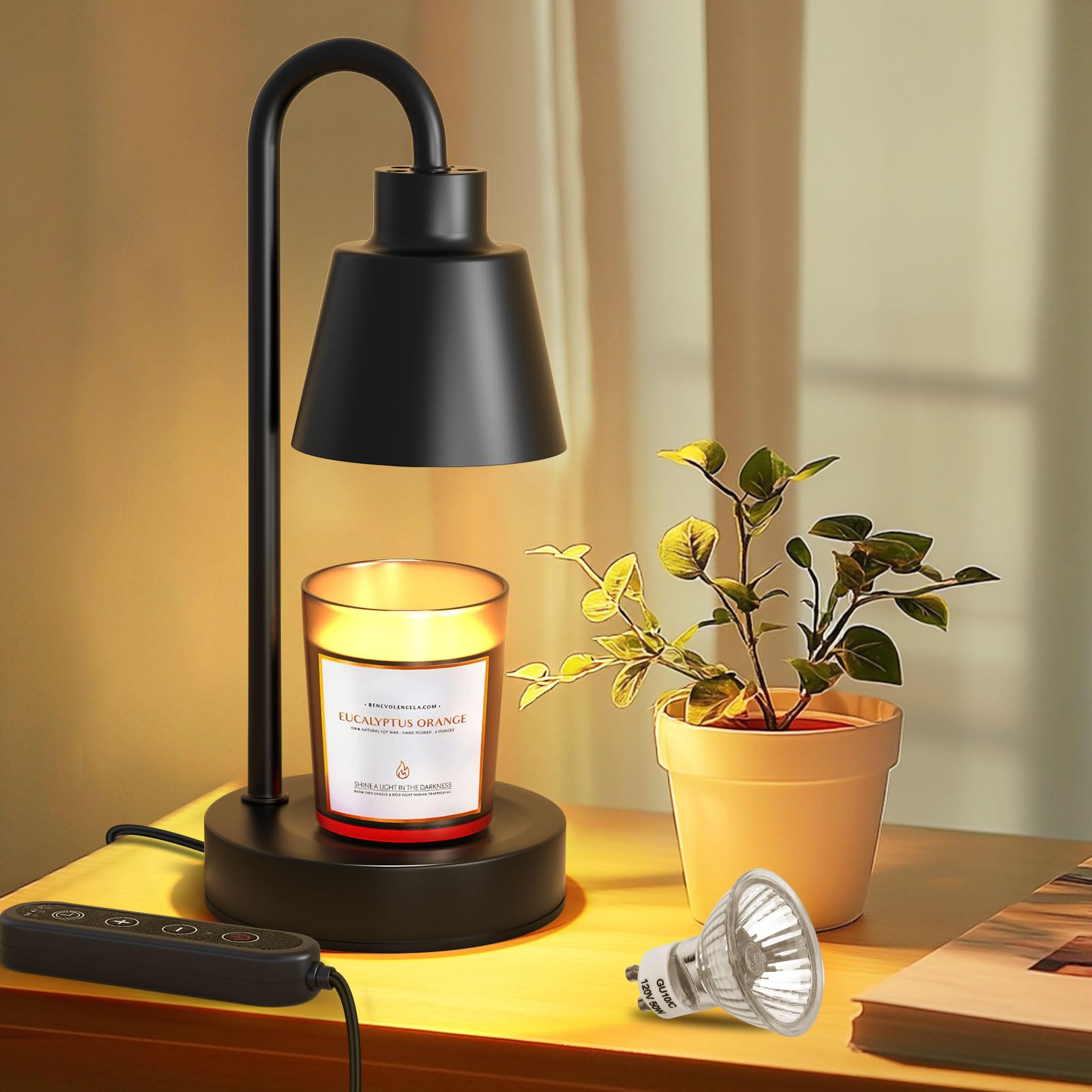 Wax Warmer Light with Adjustable brightness, Timer, Innopower Candle Warmer Lamp for Mini Jar Candles with Bulbs, Gifts for Mom