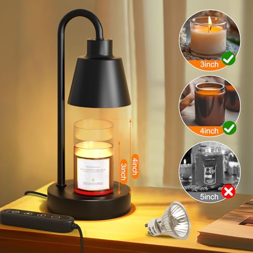 Wax Warmer Light with Adjustable brightness, Timer, Innopower Candle Warmer Lamp for Mini Jar Candles with Bulbs, Gifts for Mom