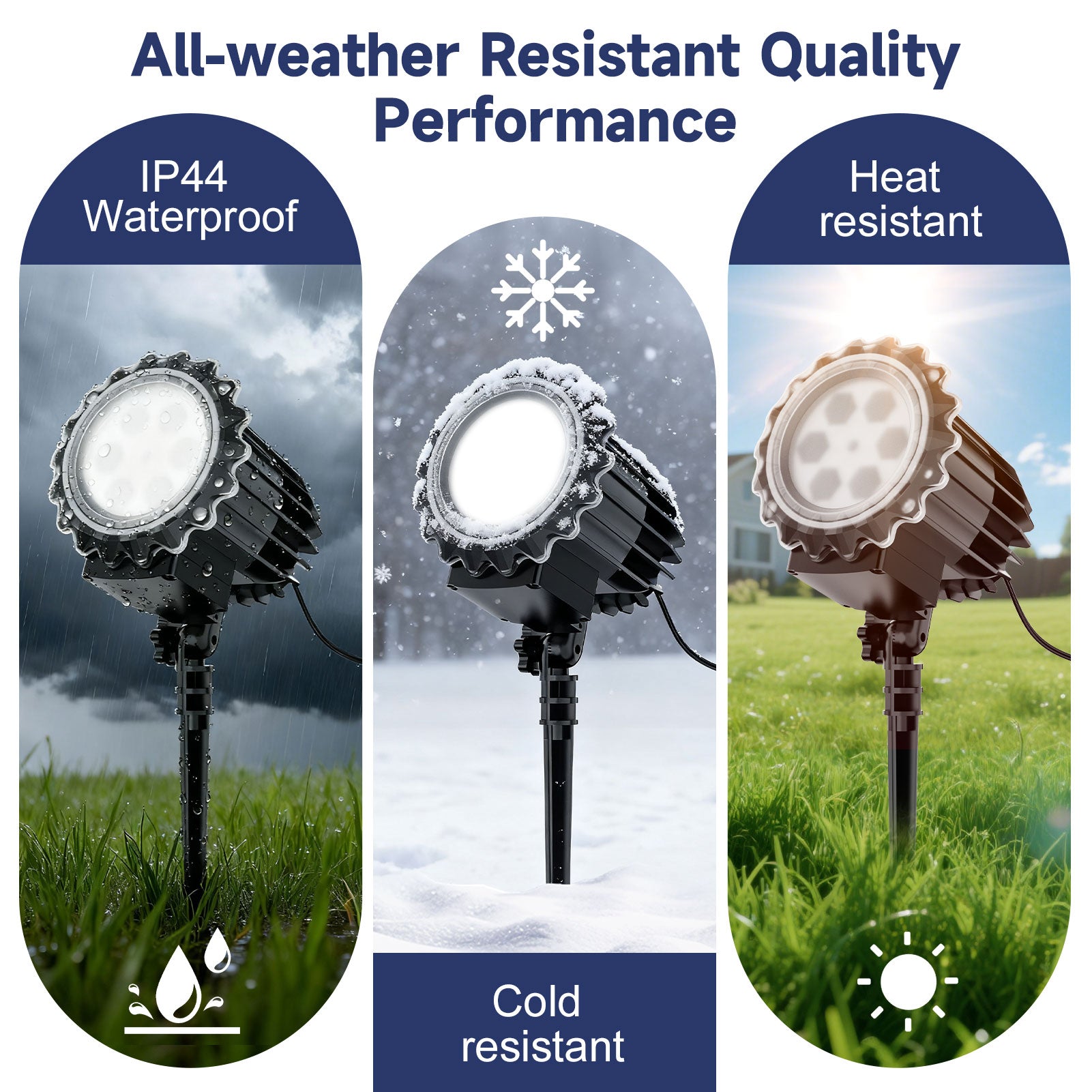 Snowflake LED Projector Lights, Rotating Snowfall Projection Light, Indoor Outdoor Snow Falling Projector Lamp, Holiday Lighting for Xmas New Year Party Decor