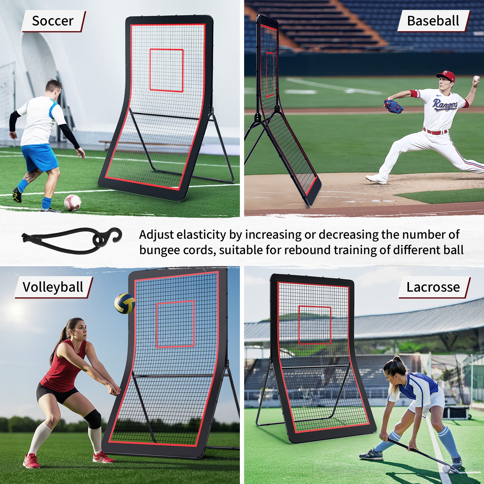 Amiluo 4ft X 7ft Baseball Net for Hitting and Pitching, Softball Practice Equipment with 5 Adjustable Angles & Target Strip, Net for Backyard Batting Practice