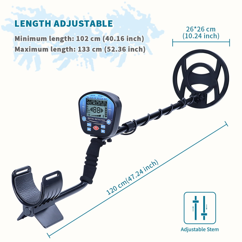 Fovendi 10" Metal Detector for Adults Waterproof-Professional Higher Accuracy Metal Finder with LCD Display & 5 Mode, 3 Audio Tone Gold Detector for Gift