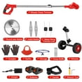 Cordless Weed Eaters Electric Grass Trimmer & Edger, Tanbaby 6 inch 3-in-1 Weed Wacker Kit with Upgraded Wheels
