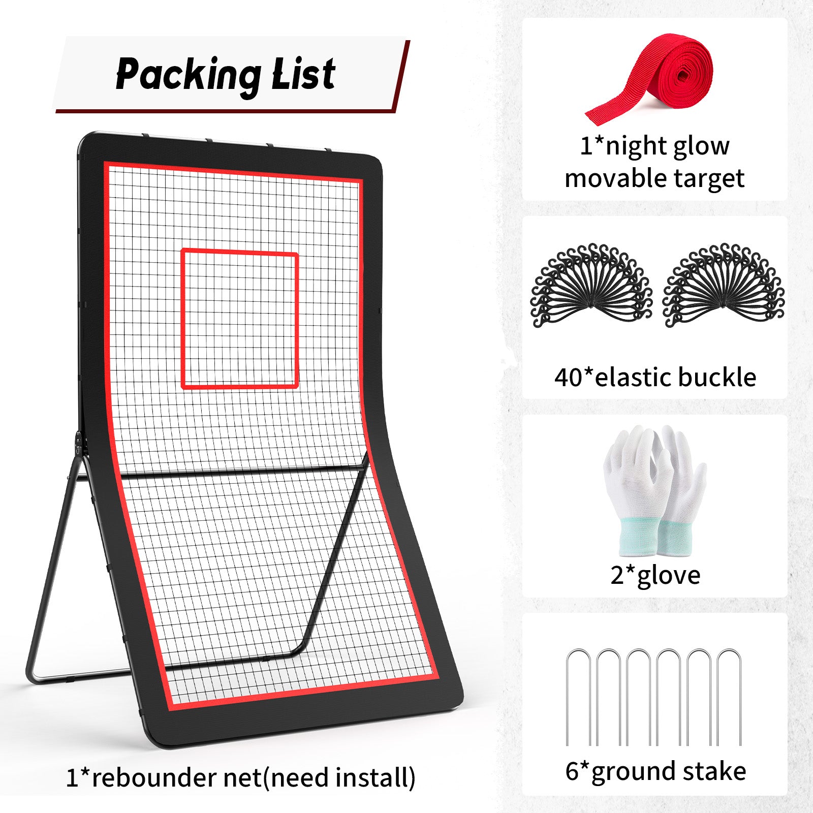 Amiluo 4ft X 7ft Baseball Net for Hitting and Pitching, Softball Practice Equipment with 5 Adjustable Angles & Target Strip, Net for Backyard Batting Practice
