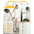 Amiluo Electric Spin Scrubber, Extra Large Brush, 6000 mAh Best Battery Power Scrubber, 1200 RPM Cordless Bathroom Cleaning Brush with Extension Handle, 8 Replaceable Heads for Shower/Floor, White
