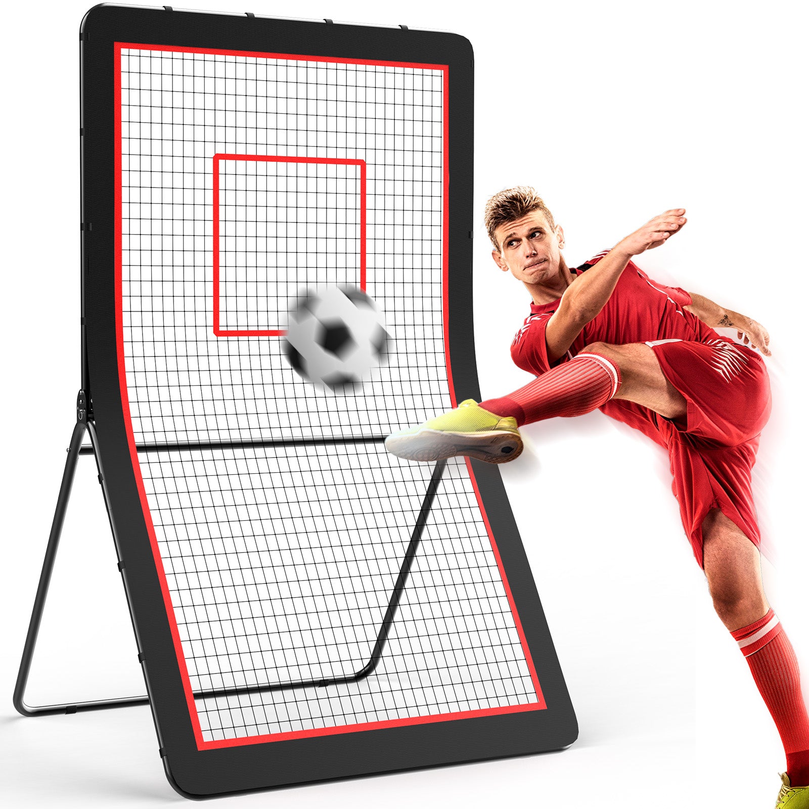 Amiluo 4ft X 7ft Baseball Net for Hitting and Pitching, Softball Practice Equipment with 5 Adjustable Angles & Target Strip, Net for Backyard Batting Practice