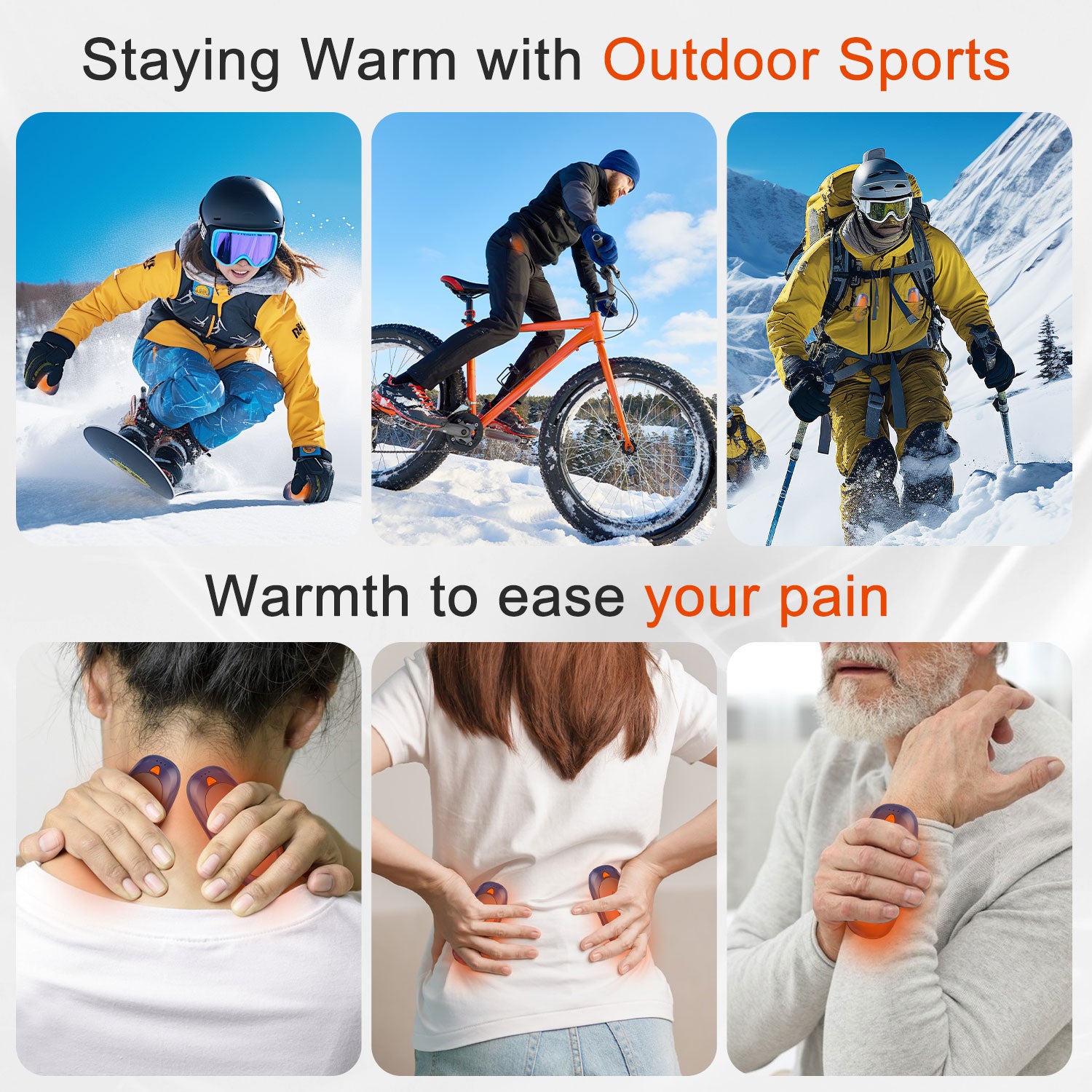 Hand Warmers Rechargeable with 10000mAh Charging Case, 2000mAh Portable Hand Warmers 2 Pack, Reusable Electric Pocket Heater for Hunting, Portable Heater Gifts for Christmas,Outdoor,Camping