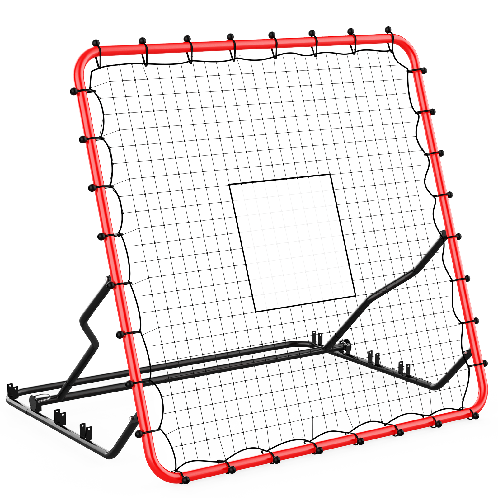 Kidovin Baseball Net, 4 X 4.5 ft Lacrosse Rebounder with 3 Adjustable Angles & 2 Targets, Softball Equipment for Hitting and Pitching