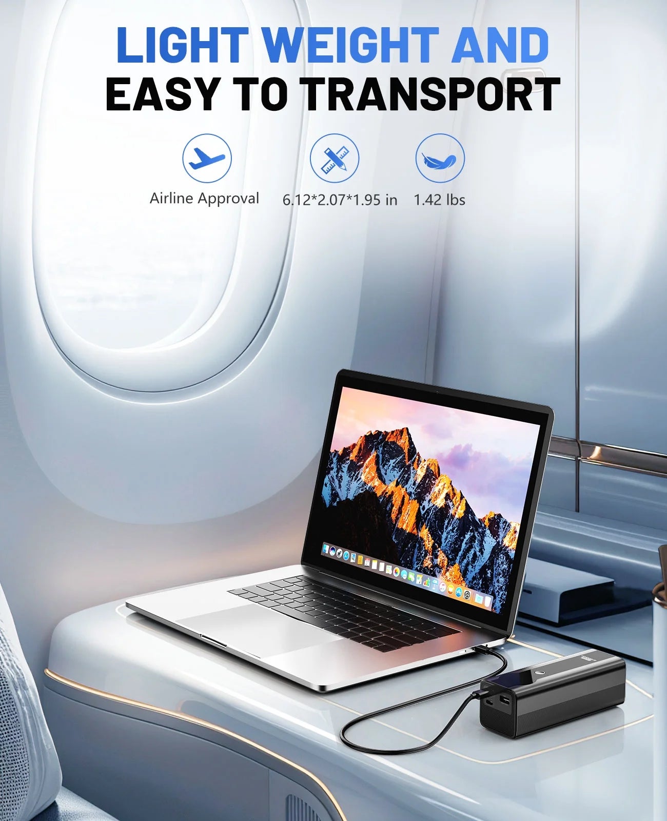 140W Power Bank, 27,000mAh 3-Port PD3.1 Portable Charger, Smart Digital Display, Compatible with iPhone 15/15 Plus/15 Pro/15 Pro Max, iPhone 14/13 Series, Samsung, MacBook, Dell, AirPods