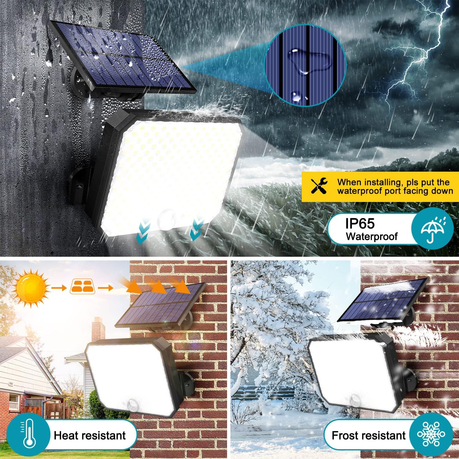 4000LM Motion Sensor Outdoor Solar Lights