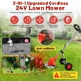 Cordless Weed Eaters Electric Grass Trimmer & Edger, Tanbaby 6 inch 3-in-1 Weed Wacker Kit with Upgraded Wheels