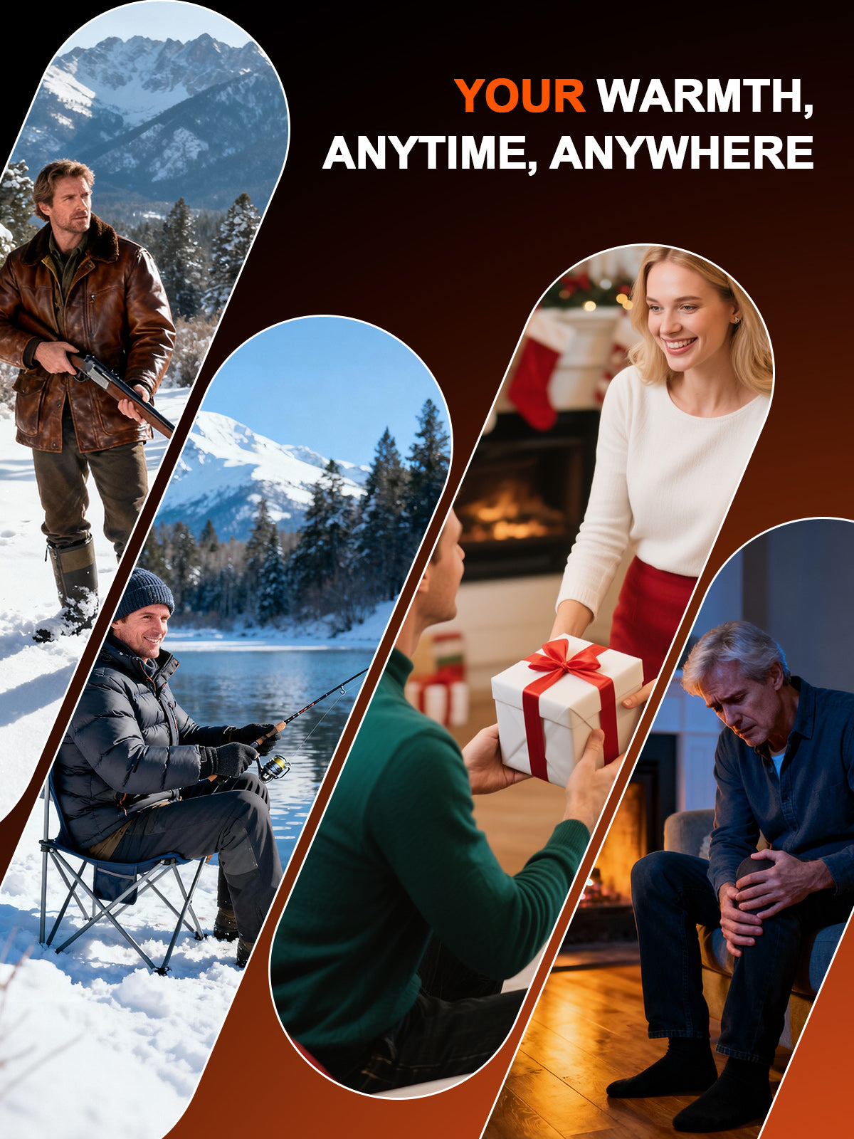 Fovendi Hand Warmers Rechargeable with Charge Case, 2 packs 10,000mAh Electric Hand Warmer, Reusable Portable Pocket Heater for Camping