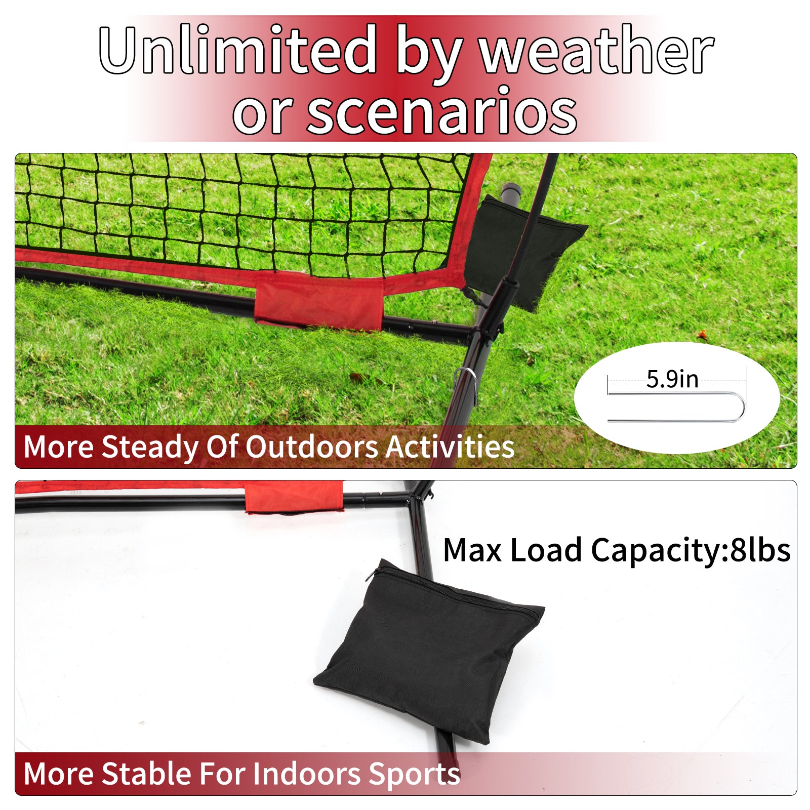 Amiluo 10ft X 16ft Baseball Net for Hitting and Pitching, Softball Training Equipment with Carry Bag, Net for Backyard Batting Practice