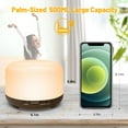 Fimilo Diffusers for Essential Oils,500ml Electric Diffusers with 6x10mL Oils,Cool Mist Humidifier with 7 LED Colors,Waterless Auto Shut-Off,Remote Control Suit for Home,Office
