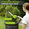 21V Cordless Hedge Trimmer,2 in 1 Electric Handheld Grass Shear, Hedge Clipper, Hedge Cutter with 2*2000mAh Battery for Bush, Lawn, Patio, Garden, Yard