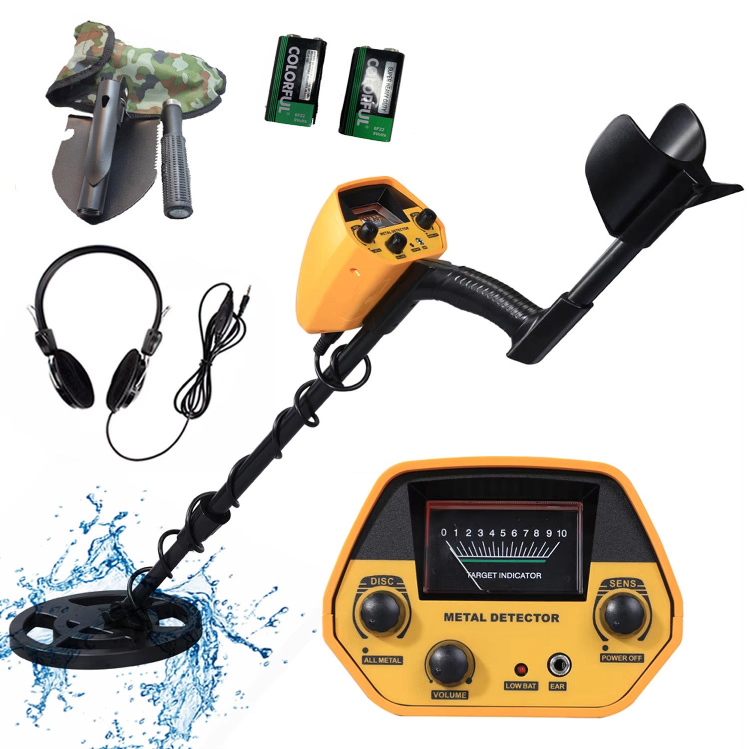 Fovend Metal Detector for Adults & Kids,Waterproof Professional Higher Accuracy Gold Detector with LCD Display, Adjustable 30" to 42" Gold Finder Outdoor for Gift