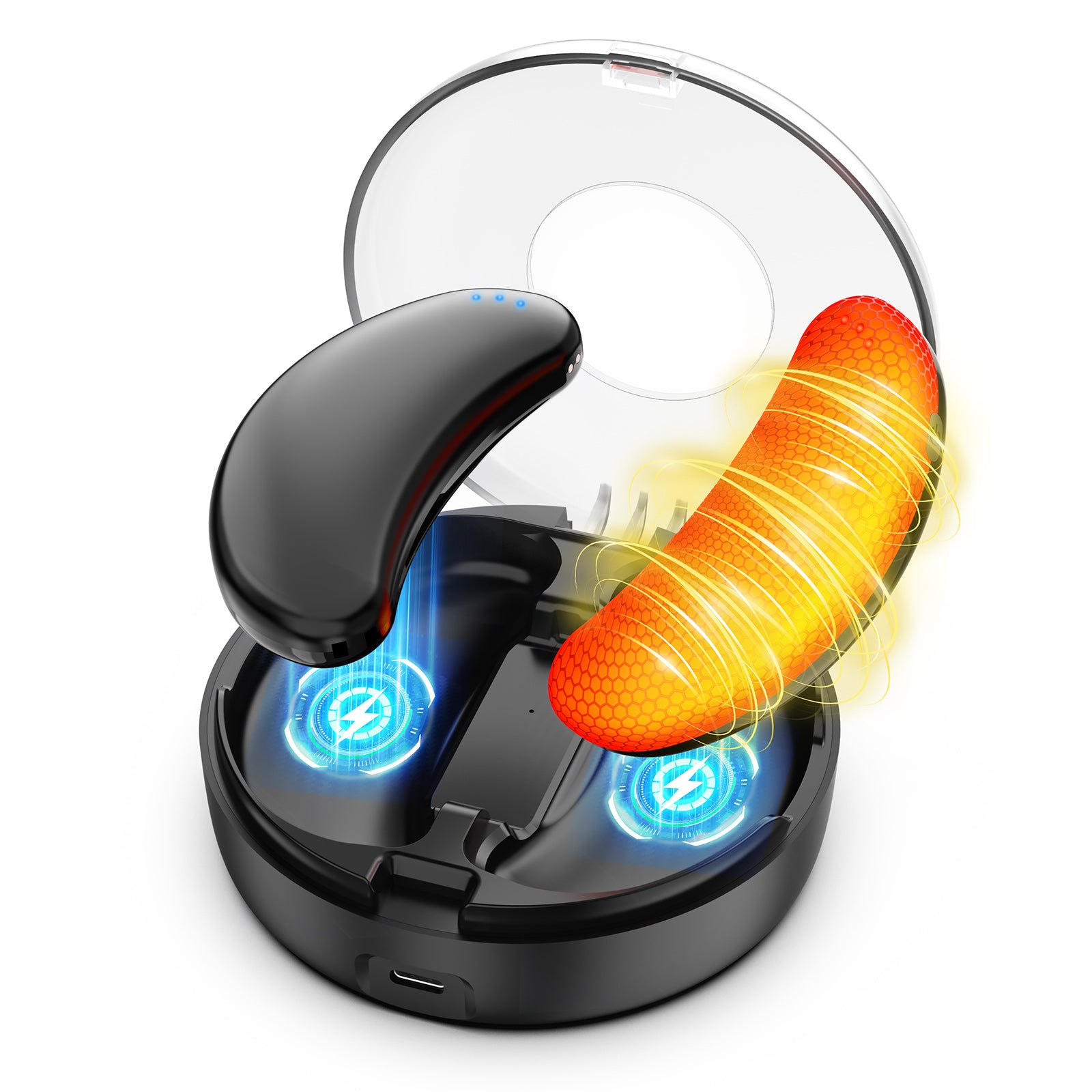 Fovendi Hand Warmers Rechargeable with Charge Case, 2 packs 10,000mAh Electric Hand Warmer, Reusable Portable Pocket Heater for Camping