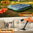 Fovendi Mini Leaf Blower Cordless with 2 Battery and Charger, 2-in-1 Handheld Electric Vacuum & Blow for Pet Hair,Crumb,Dust Cleaning