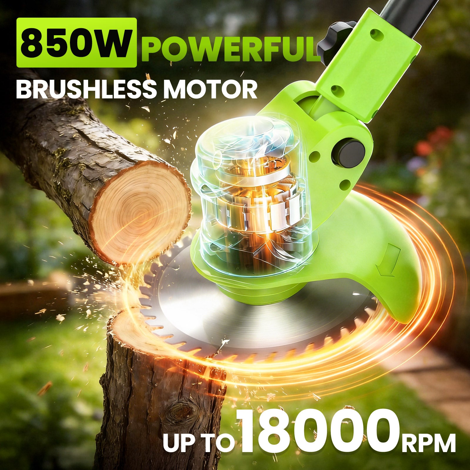 Fovendi 6 inch Weed Eaters Cordless with 2026 Upgraded Wheels, 3-in-1 Battery Powered Grass Trimmer & String Trimmer/Edger Kit for Lawn Garden Trimming