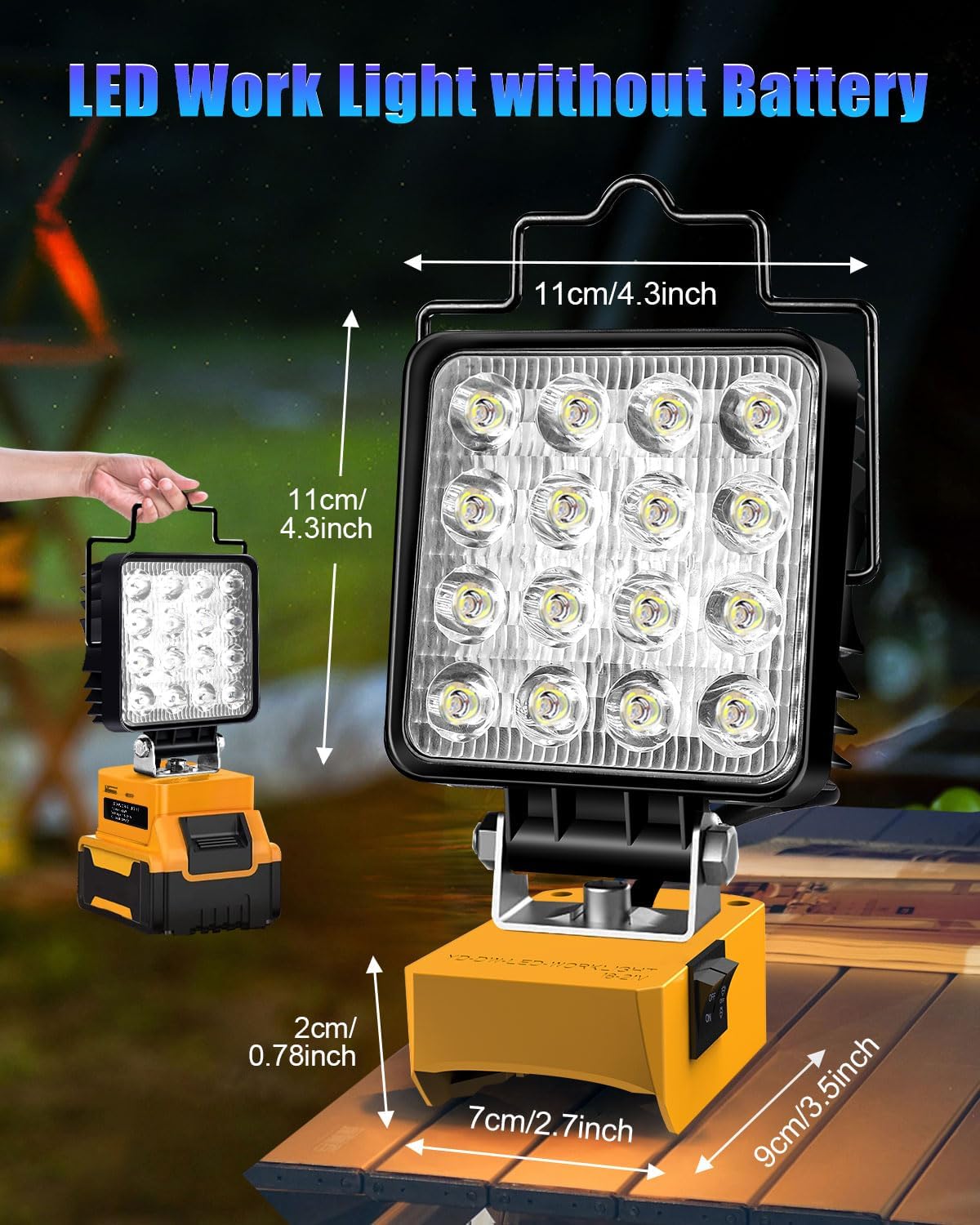 48W LED Work Light for Dewalt 20V Battery