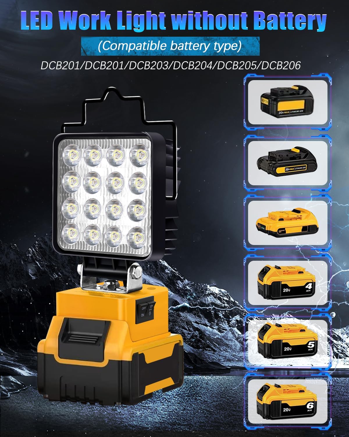 48W LED Work Light for Dewalt 20V Battery