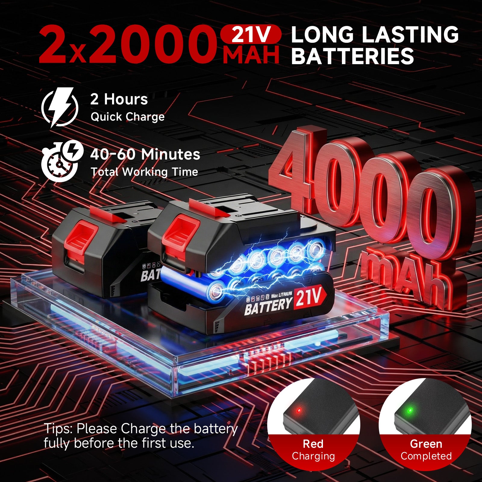 Tanbaby 6 inch Weed Eaters Cordless with Wheels, 3-in-1 Battery Powered Grass Trimmer & String Trimmer/Brush Cutter, Lawn Mower Edger Lawn Tool for Garden Yard