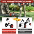 Cordless Weed Eaters Electric Grass Trimmer & Edger, Tanbaby 6 inch 3-in-1 Weed Wacker Kit with Upgraded Wheels