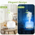 Fimilo 500ml Essential Oil Diffuser with 6*10ml Essential Oils Set, Upgraded White Wood Color Base Flower Aromatherapy Diffusers with Remote Control, Aroma Diffuser for Home Office