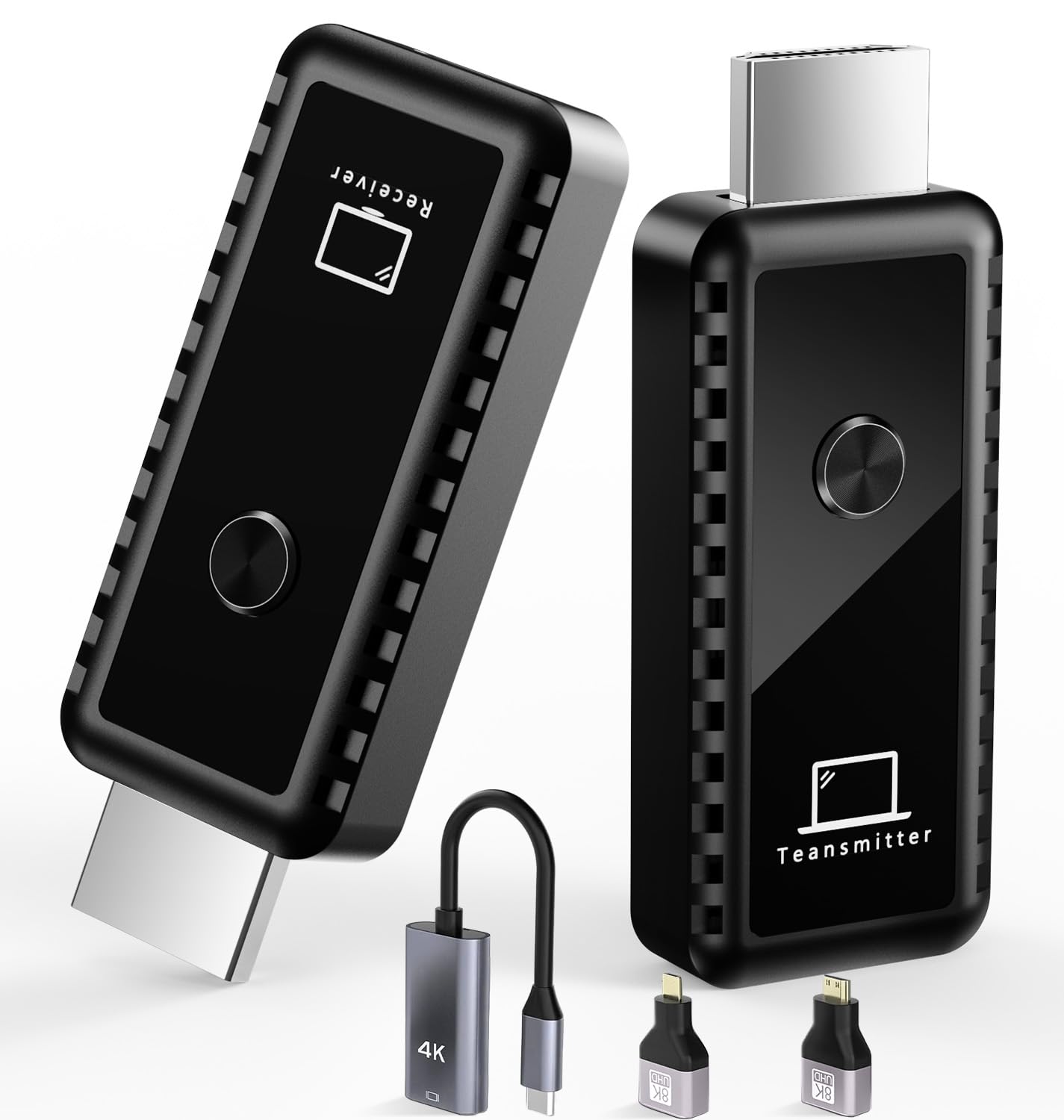 Fovendi Wireless HDMI Transmitter and Receiver, 4K Extender Connection Kit Support 2.4/5.8Ghz 100Ft for Laptop/Pc/Tv Box/Camera/Projector